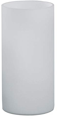 Eglo Geo Lampada da tavolo minimalista, lampada da comodino in vetro opalino opaco, lampada da soggiorno in bianco, lampada con interruttore, attacco E14