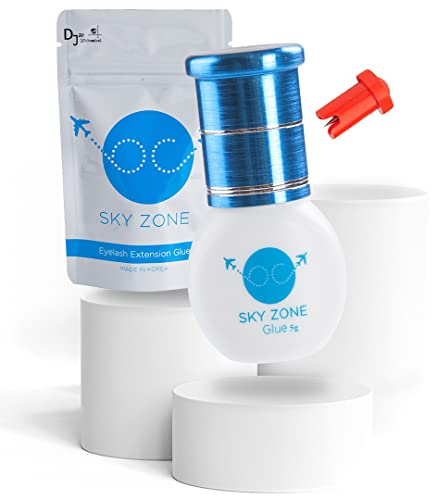 SKY ZONE Eyelash Extension Glue - Silikon Wimpernkleber für Wimpernverlängerung & Wimpernverdichtung (5g, klar)