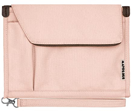 Mayplous A5 Konferenzordner Business-Organizer-Tasche Notepad-Tragetasche Dokumentenkoffer A5 Portfolio Organizer (Süßes Rosa)