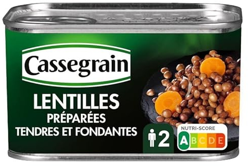 CASSEGRAIN - Lentilles Cuisinées 265G - Lot De 4