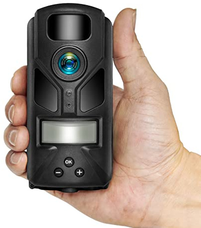 Mini caméra de chasse 20 MP, caméra de piste 1080p sans lueur, vision nocturne 940 nm, détecteur de mouvement, étanchéité IP66, portée d'éclairage de 24,4 m, caméra de jeu expert en plein air pour