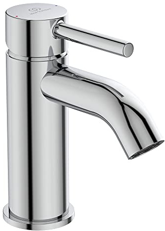 Ideal Standard Ceraline BC186AA Waschtischarmatur mit Klicker-Ablaufgarnitur, Mischbatterie