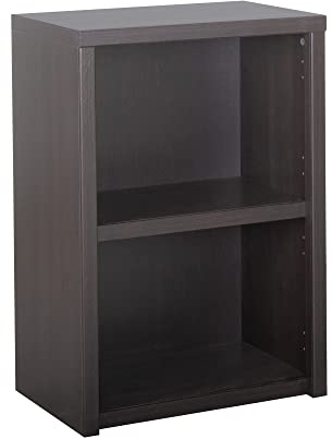 Regal Jazz Braun B52xH76xT35cm, Aktenregal Holz 2 Fächer | Büroregal Holzboden verstellbar | Standregal Beistellregal Aufbewahrungsregal | Bücherregal Arbeitszimmerregal Ordnerregal