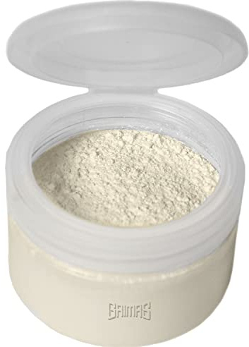 Grimas Make-up Powder, 150g, professionelles transparentes Fixierpuder, sehr matt, ideal für dunkle Haut, für Foundation, Cremeschminke, Camouflage und mehr, unparfürmiert, vegan