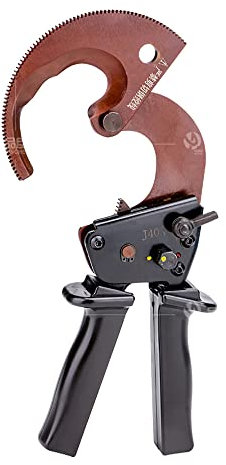 Toplionace Cortador de Cables Tipo Trinquete Manual, Tijera para Cables de Engranajes, Herramienta de Corte de Cables Eléctricos de Cobre y Aluminio de 300mm2 de Diámetro y 40mm, J40A