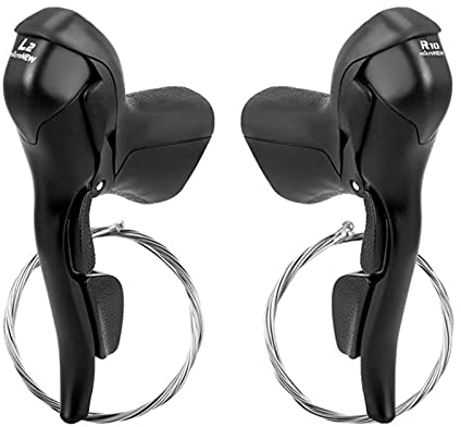Fahrrad-Schalthebel | 2 x 7 8 9 10 11 Gang Bremshebel Mountainbike – Durchmesser 2,4–2,4 cm linker rechter Hebel Bremsschaltwerk geeignet für Rennrad TB