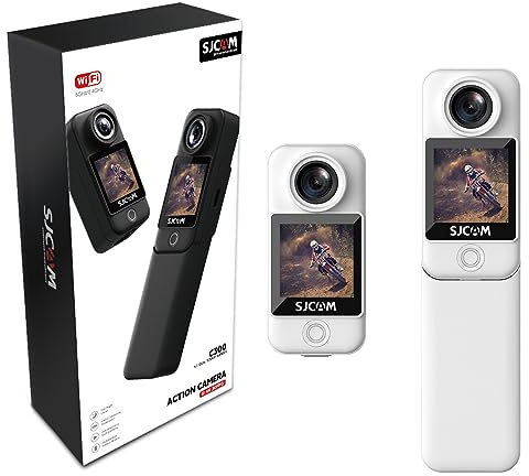 SJCAM C300 Pocket vlog Kamera 4K, 7-Stunden Akkulaufzeit, 6-Achsen-Stabilisierung, Dual-Touchscreen-Körperkamera,30 Meter wasserdicht, für Vlogging und YouTube-Live-Streaming