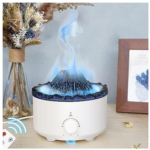 Humidificateur D'air Bébé, Purificateur D'air 2 Couleurs/Formes De Fumée,Minuterie,Télécontrôle, Humidificateur Dair Silencieux pour Maison,Chambre,Bureau,Yoga,D