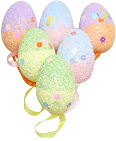 Cabilock 6St dekoratives Ei für Ostern Osterparty bevorzugt Geschenke Körbe bastelset Ostereier-Anhänger osterdeko Ideen anhänger Mehrfarbig Kunsthandwerk Spielzeug Ornament dekorative Eier