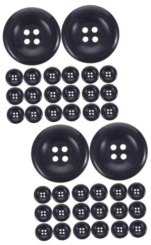 SHINEOFI 100 Stk Dunkelblaue Knöpfe Selbstgemachte Kleidungsknöpfe Tasten Zum Austauschen Annähen Von Knöpfen Für Bekleidung Flatback-knöpfe Harz Mantelknopf Handbuch