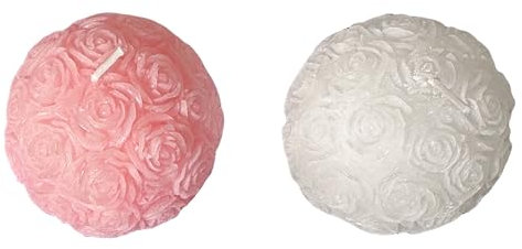 kerzen deko, bubble kerze 2er Set, 6 cm, kugel Rosenduft, geeignet für Wohnzimmer, Schlafzimmer, Hochzeit, Party