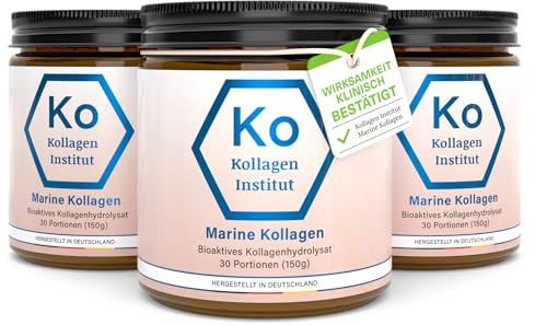 Kollagen Institut Marine Kollagen Pulver - 450 g (90 Portionen), hochdosierte bioaktive Kollagenpeptide, reines Premium Meereskollagen Hydrolysat, Daily Kollagenpulver