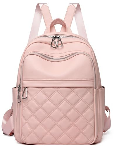 Travistar Zaino Donna Elegante Pelle PU Zainetto Donna impermeabile Borsa Zaino Antifurto Casual Daypack Backpack per Scuola Viaggio Lavoro Shopping (Rosa)