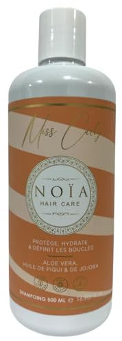 NOÏA HAIR – Shampoing Miss Curly 500ml – Aloe Vera, Piqui & Jojoba – Hydratation, Définition & Anti-Frisottis – Soin Professionnel Cheveux Bouclés, Ondulés & Wavy