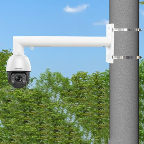 RIYUE_SHENGHENG Soporte De Seguridad para Montaje En Poste De Pared，Soporte Universal para Cámara Domo Resistente A La Intemperie para Interiores Y Exteriores，Soporte de Aro para Poste de Vigilancia