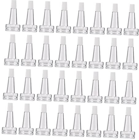 Veemoon Lot De 100 Flacons En Plastique Transparents 20 Mm Bouchon, Bouteilles D'essence Et Liquide Portables Pour Maison, Voyage Et Camping