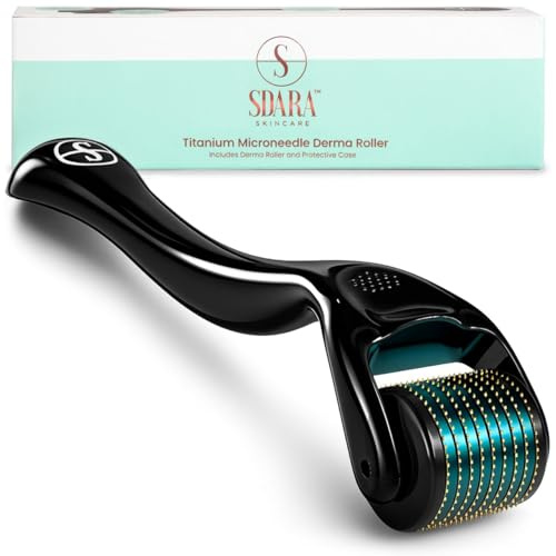 Sdara Skincare Derma Roller Microneedling Roller for Face, Beard, Hair - Includes Free Storage Case, for Men and Women