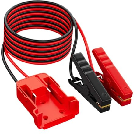 LeeQinersw Cavo di Avviamento Cavo Cavo di Collegamento con Morsetti a Coccodrillo E Filo in Silicone 12 AWG Adatto per Auto Motociclette E Uso Marino, Style a