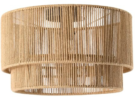 draadwerk® Deckenleuchte String | Deckenleuchte aus 2 Lampenschirmen, Natur, Modern Skandinavisch/Boho, für Wohnzimmer, Esszimmer, Schlafzimmer, 40cm Durchmesser | Fillia