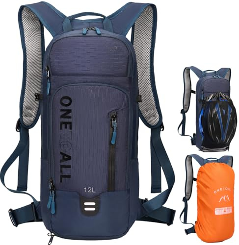 LOCAL LION Cykelryggsäck 6L/12L ultralätt hydrering cykel ryggsäck bergsklättring ryggsäckar vattenväska ryggsäck camping utomhus sport unisex, Marinblå, 12 L