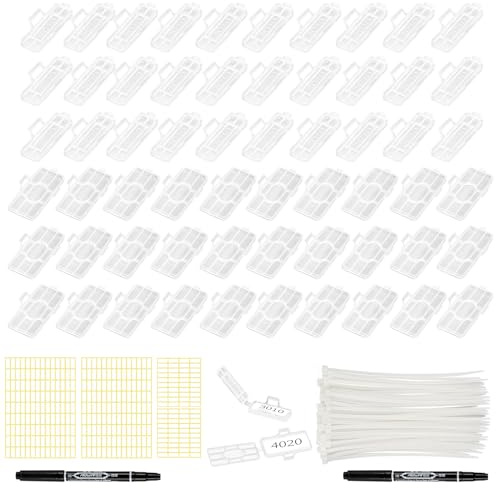 100Piece Cable Labels Tags Write on White Cable Tags for Marking Wires
