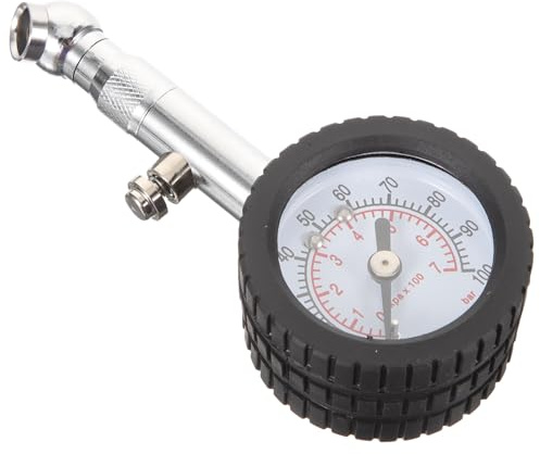 Ipetboom Manomètre Mécanique de Pression des Pneus Voiture 0-100 Psi Métal Haute Précision Moniteur Portable Testeur Pression Pneus Automobile Usage Routier