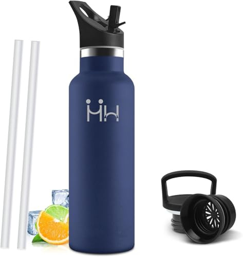 Mulbijeo Botella Agua Niños 500ML, Termo Agua Fria, Cantimplora Termica Sin BPA, 12H Caliente/24 Frío, Cantimplora Acero Inoxidable 18/8, Botella Acero Inoxidable para Deporte, Oficina, Yoga
