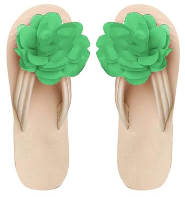 Flipflop lätta platta tåseparatorer, badtofflor, halkfria tofflor, badtofflor, sommarsandaler, badskor, flip-flops, tofflor, glid, duschskor, strandtofflor, tofflor, Grön, 39 EU