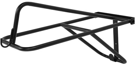 OEBUAFI Estante para Silla de Montar Plegable Montado en la Pared, Soporte Portátil de Hierro Fuerte, Mantiene Organizado para la Sala de Arreos de Caballos, Granero Estable, Negro, 23,62x9,65x9,45
