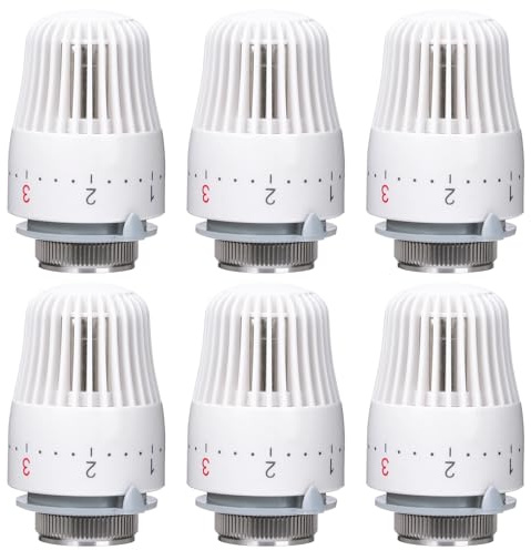 ValveTechnik Thermostat Head Radiator Valve M30x1.5 Thread Thermostat (6) | Thread Thermostat Heating Thermostat Head Replacement Head Heating Thermostat Radiator Thermostat For Home Office