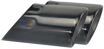 2 Stück Edelstahl-Auspuffblenden für BMW F20 F21 M135 F22 F23 M235i M240i F30 F31 335i 340i F34 GT F32 F33 435i 440i(Black bevel)