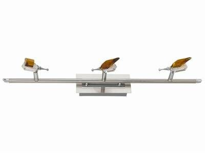 Dapo 12V Halogenstrahler verstellbar mit Echtkristall-Aufsätzen Sakura Spotlampe 3 flg