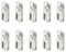 CARALL 10 Piezas de Bombillas Halógenas de 12V para Auto (T5 W2W 12V 2W)