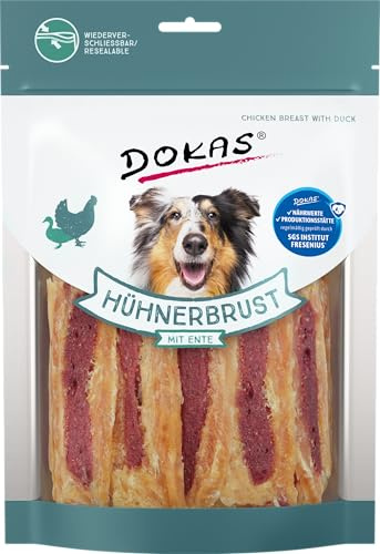 DOKAS Getreidefreier Premium Snack mit Hühnerbrust für Hunde – Ideal für zwischendurch
