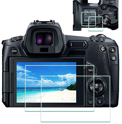 ULBTER Displayschutzfolie Schutzfolie für Canon EOS R + OBEN 9H Härte LCD Gehärtetes Glas,[2+2 Stück] | Gehärtetes Glas, 0,3 mm, High-Definition, Härtegrad 9H