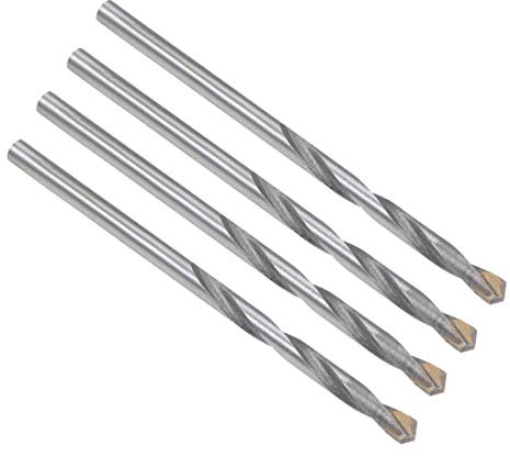 sourcing map Hartmetall-Spiralbohrer, 3 mm, Metallbohrer, für Edelstahl, Kupfer, Aluminium, Zinklegierung, Eisen, 4 Stück