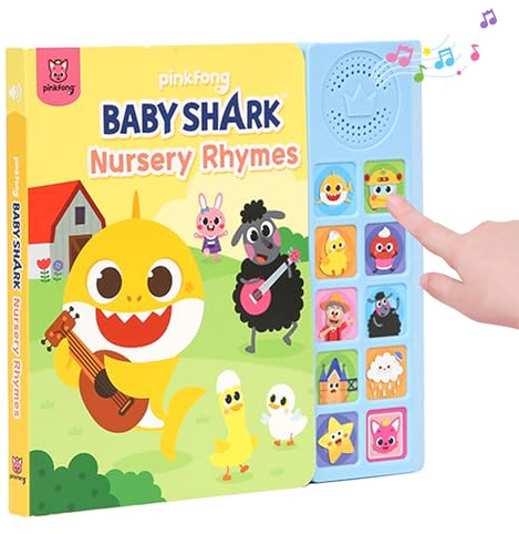 Pinkfong Baby Shark Libro de Sonido de 10 Botones de Canciones, Aprendizaje Temprano e Interactivo para Niños Pequeños, Juguetes Educativos