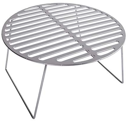 iBasingo Titan Lagerfeuer Grillregal Klappbare Outdoor BBQ Campinggrill Leichtes Mini Holzkohle Drahtgeflecht Tragbarer kleiner Picknicktisch Topfhalterung Fleisch Lebensmittel Kochen Kit Ti2025C