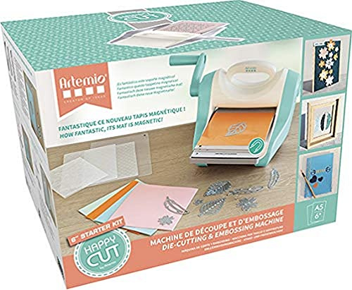 Artemio Starter Kit Happy Cut A5 – Stanz- und Prägemaschine, weiß, 35 x 20,5 x 30 cm