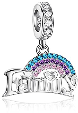 NINGAN Argent Sterling 925 Famille Cadeau Charme Perles, Arbre De La Famille, Pendentif, Maman Soeur Famille Cadeau Bijoux Bracelet Charme, Collier Pendentif