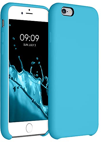 kwmobile Handyhülle für Apple iPhone 6 / 6S Hülle - Case Silikon - Kabelloses Laden - Schutzhülle Cover in Meerblau