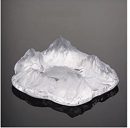 Cendrier Décoration Accessoires Iceberg Shape Cendrier Création Cendres Cendres Ménage Grande capacité Verre Avancé Cendrier Verre Home Décoration Cadeau pour petit ami pour Restaurant, Bar, Maison, B