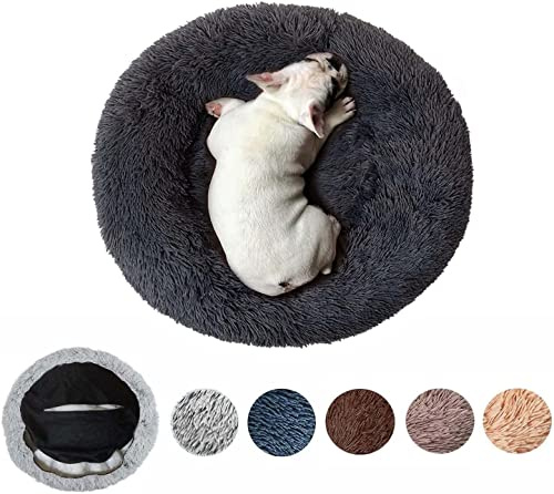 Zoomlie XXL Hundebett Orthopädisch Waschbar Rund Haustierbett Für Große Grosse Mittelgroße Hunde XL Hundesofa Antistress Waschbar Kuschelig Hundekissen Memory Foam Hoch Oval Donut Labrador Hundehöhle