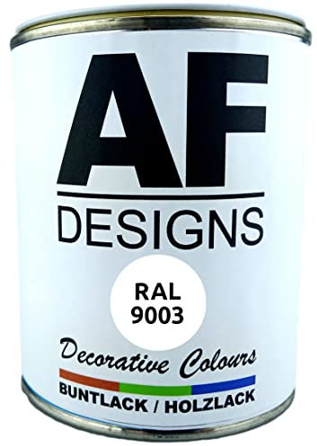 Alex Flittner Designs Buntlack Holzlack RAL9003 auf Wasserbasis 750ml glänzend Innen Aussen Möbel