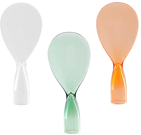 Set di 3 Cucchiai da Riso Antiaderenti, Cucchiai da Cucina per Riso, Cucchiai da Riso verticali in Stile Giapponese per Riso, Purè di Patate o Altro