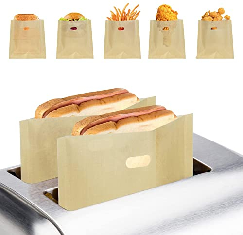 15 Stück Non Stick Wiederverwendbare Toastabags Waschbar Toaster Beutel Toast Taschen 16.5 x 16cm Toaster Tüten Hitzebeständig bis 260 °C für Sandwich Chicken Nuggets Pizzastücke Panini