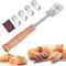 ZLXFT Lame Boulanger et 5 Pcs Lames, Couteau à Pain en Acier Inoxydable, Bois Pain Faisant Le Rasoir, Accessoire de Boulangerie