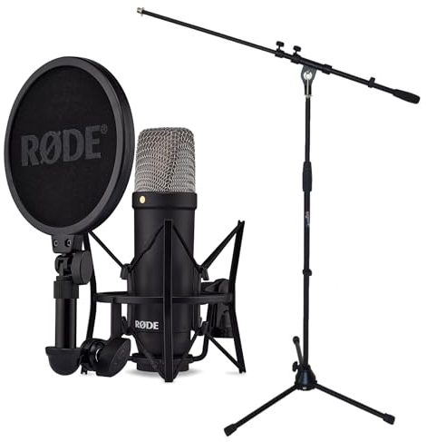 Rode NT1 Signature Black Studio-Mikrofon Kondensatormikrofon + keepdrum Mikrofonständer