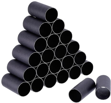 PATIKIL 3.35 Inch Cardboard Tubes, 100 Packs Toilet Paper Rolls for Crafts TP Tubes Empty Paper Towel Rolls Sturdy 1.5 inch Diameter Thick Bulk for Art Classroom Painting Robotics, Black