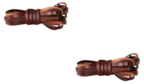 2 Piezas Cordón De Cuero Cordel De Cuero Tiras De Cuero Artesanales Cuero De Imitación Cordones Para Botas De Cuero Tiras De Cuero Vinculantes Bricolaje Cordón De Gamuza Collar S10